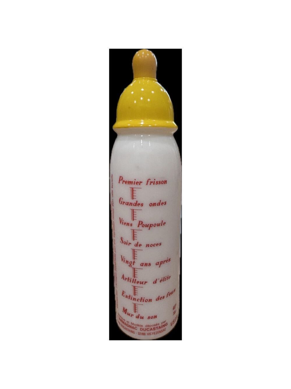 Vintage French Armagnac Glass Baby Bottle Decanter - Ducastaing Novelty Barware